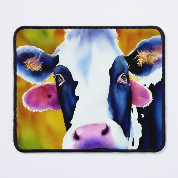 Artikelvorschau, Cow highly detailed watercolor painting entworfen und verkauft von DrawItOnce.
