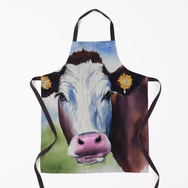 Artikelvorschau, Cow highly detailed watercolor painting entworfen und verkauft von DrawItOnce.