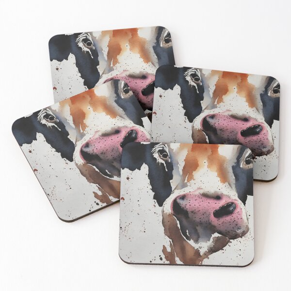 Artikelvorschau, Cow highly detailed watercolor painting entworfen und verkauft von DrawItOnce.