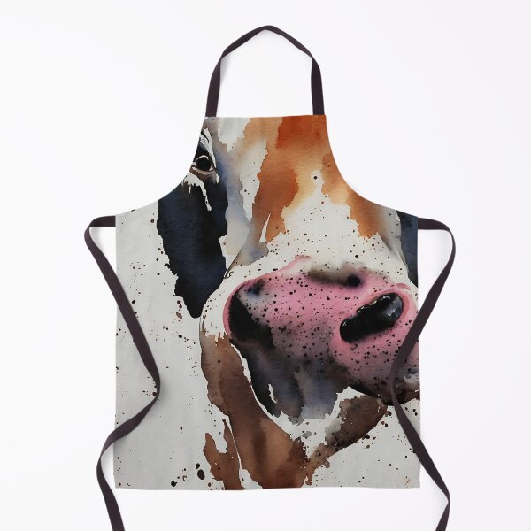 Artikelvorschau, Cow highly detailed watercolor painting entworfen und verkauft von DrawItOnce.