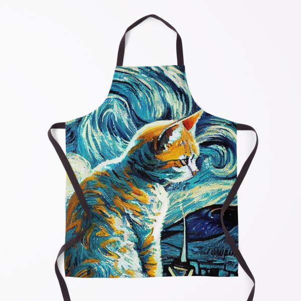 Item preview, Cool Cat Portrait - Van Gogh The Starry Night Style designed and sold by KoolArtDistrict.