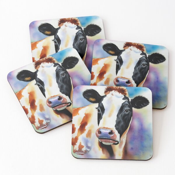 Artikelvorschau, Cow highly detailed watercolor painting entworfen und verkauft von DrawItOnce.