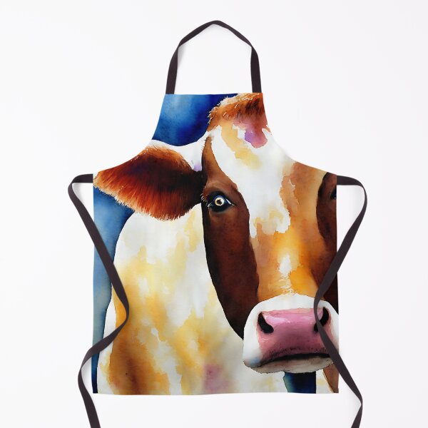 Artikelvorschau, Cow highly detailed watercolor painting entworfen und verkauft von DrawItOnce.