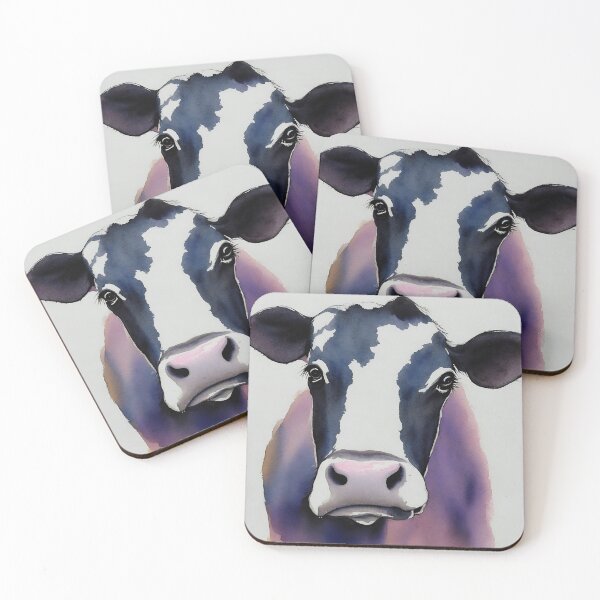 Artikelvorschau, Cow highly detailed watercolor painting entworfen und verkauft von DrawItOnce.
