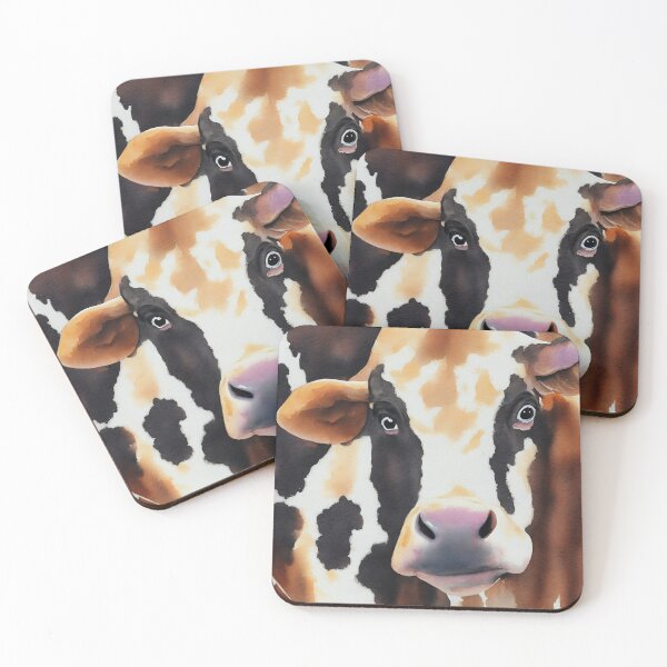 Artikelvorschau, Cow highly detailed watercolor painting entworfen und verkauft von DrawItOnce.