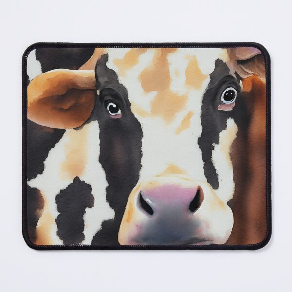 Artikelvorschau, Cow highly detailed watercolor painting entworfen und verkauft von DrawItOnce.