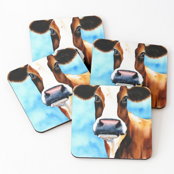 Artikelvorschau, Cow highly detailed watercolor painting entworfen und verkauft von DrawItOnce.