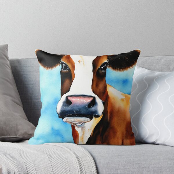 Artikelvorschau, Cow highly detailed watercolor painting entworfen und verkauft von DrawItOnce.