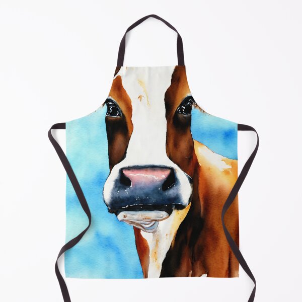 Artikelvorschau, Cow highly detailed watercolor painting entworfen und verkauft von DrawItOnce.