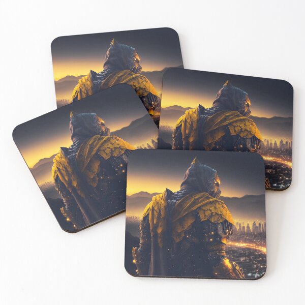 Item preview, Cyberpunk Cyborg Guardian City View designed and sold by AICreateWorlds.