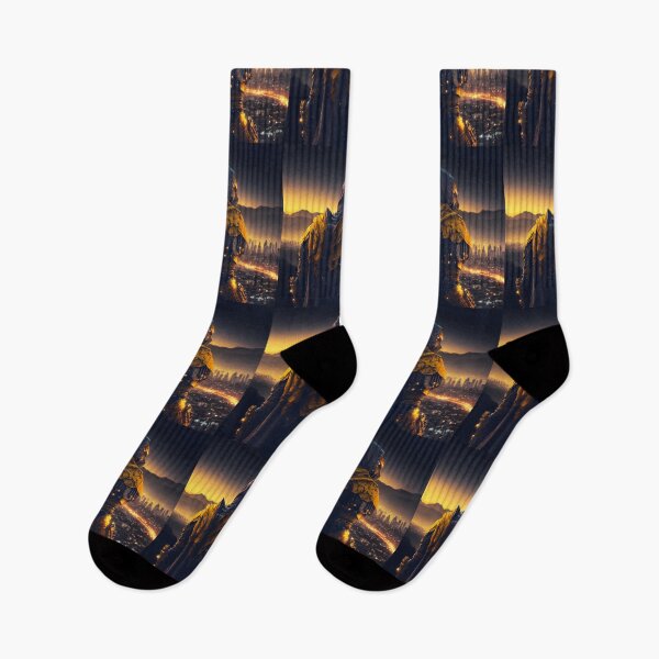 Item preview, Cyberpunk Cyborg Guardian City View designed and sold by AICreateWorlds.
