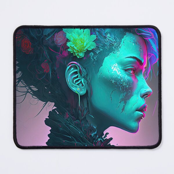 Item preview, Flowerpunk, Cyberpunk woman designed and sold by backpackersteph.