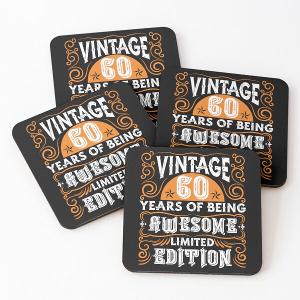 Item preview, Vintage 60 Years of being Awsome Lemited Edition, Happy Birthday designed and sold by TADYSHOP.
