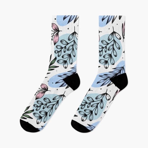 Item preview, Leaf pattern in shades of blues green and pink designed and sold by PaulaVelmar.