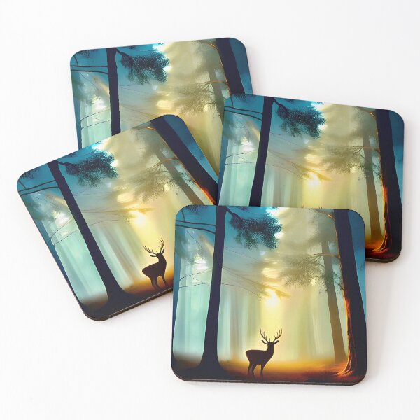 Item preview, deer in the mystical forest designed and sold by lumamoonia.