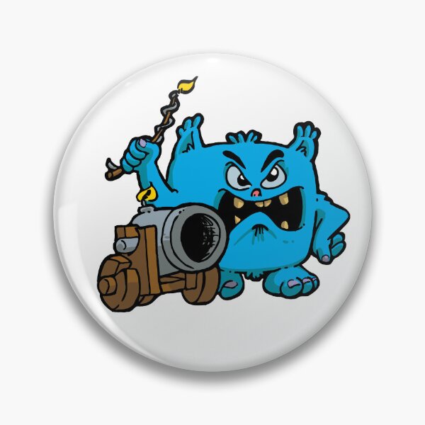 Artikelvorschau, Kleines blaues Monster mit einer Kanone entworfen und verkauft von Guillaume Desbiolles.