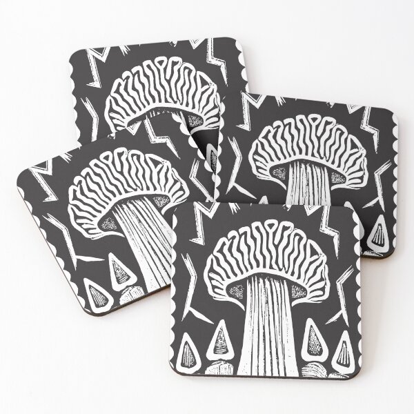 Item preview, Woodcut Mushroom designed and sold by bullshirter.