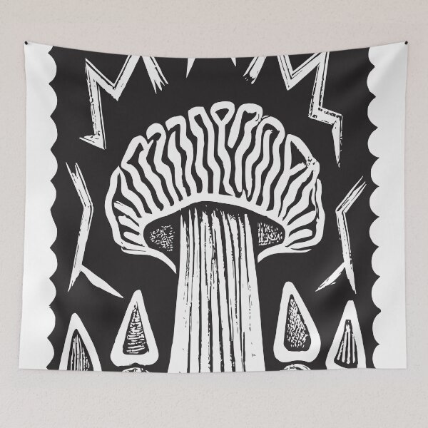 Item preview, Woodcut Mushroom designed and sold by bullshirter.