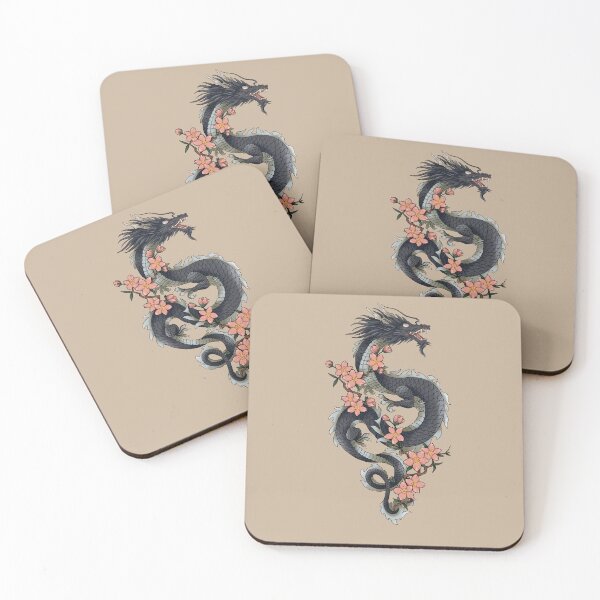 Item preview, Dragon and cherry blossoms  designed and sold by Cecilia Yamashita.