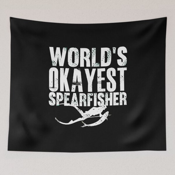 Item preview, world's okayest Spearfisher - best freediving & spearfishing gift idea for a deep blue ocean and a fishinglovers designed and sold by Live  Today.