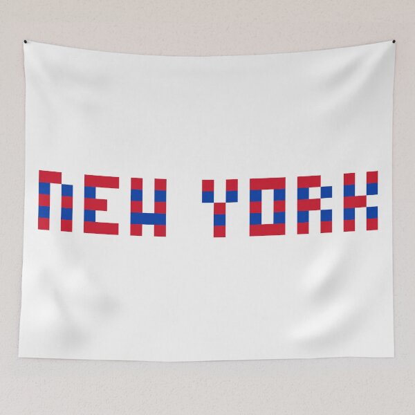 Item preview, Pixel NHL New York in Away Colors (Red Blue) designed and sold by gkillerb.