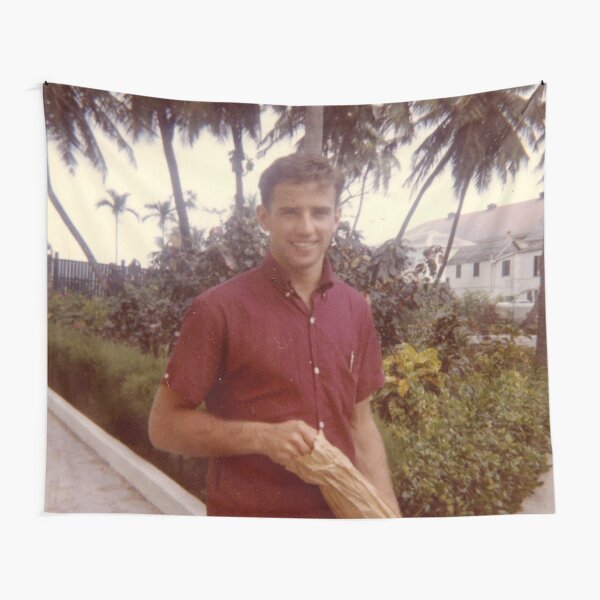 Young Joe Biden Print Tapestry
