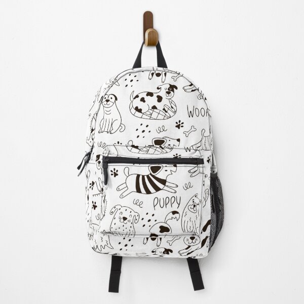 Item preview, White and Black Childish Dog Pattern designed and sold by YourPrettyHome.