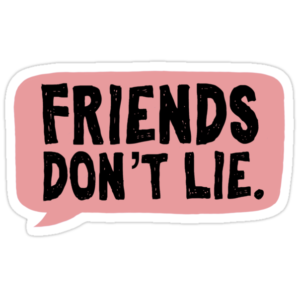 friends dont lie stranger things stickers by