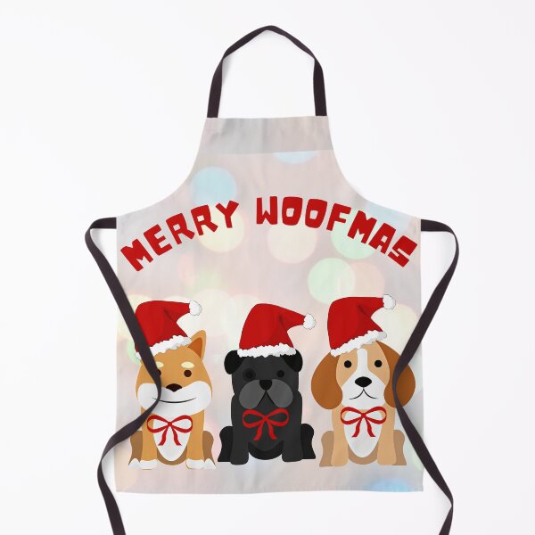 Item preview, MERRY WOOFMAS WITH DOGS IN SANTA HAT designed and sold by jasneetchopra27.