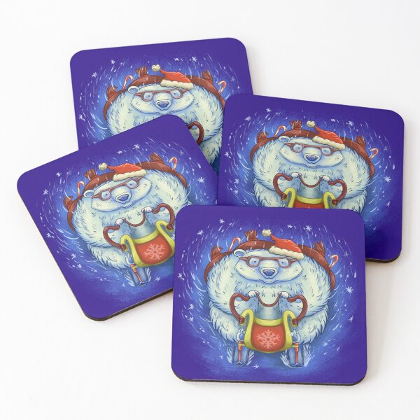 Item preview, Santa Bear riding a Snowmobile designed and sold by NevermindOnArt.