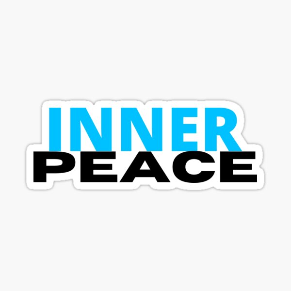 Inner Peace In Blue And Black Sticker
