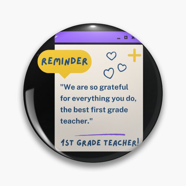 Item preview, 1st Grade Teacher Appreciation Quote designed and sold by superteachers.