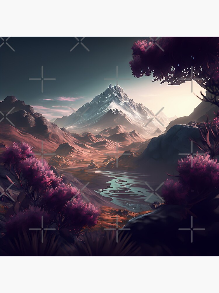 Ai Generated Art - Mountain Landscape Premium Matte Vertical Poster sold by  Amber Constrictor, SKU 41653011