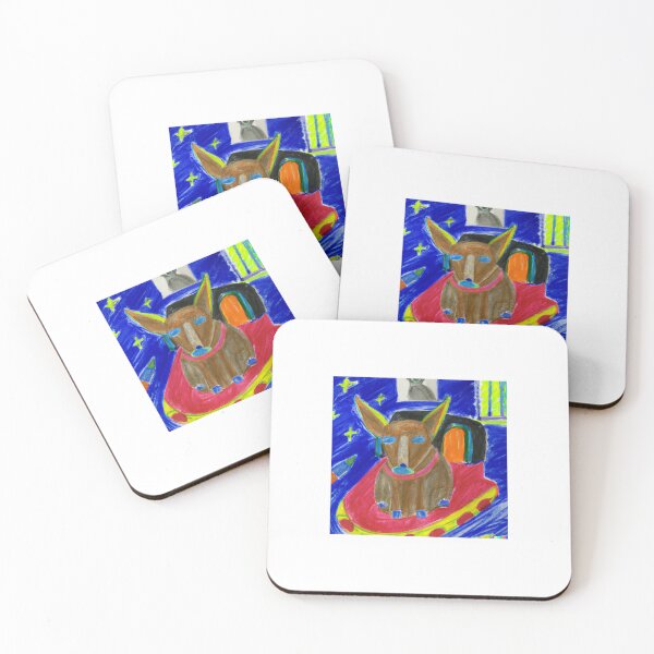 Item preview, Angry dog printable wall art oil painting in space designed and sold by Petstourdesigns.