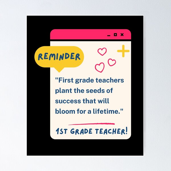 Item preview, 1st Grade Teacher Appreciation Quote designed and sold by superteachers.