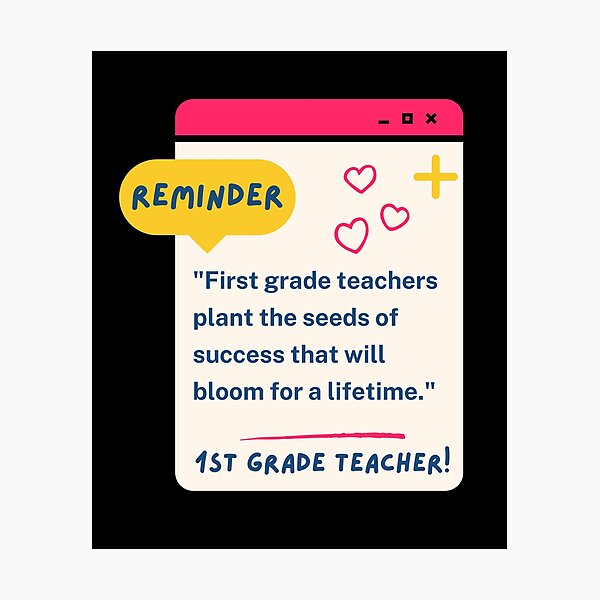Item preview, 1st Grade Teacher Appreciation Quote designed and sold by superteachers.