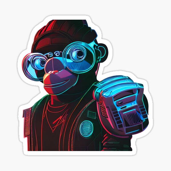 Side-Eye Monkey Sticker for Sale by Stephanie J