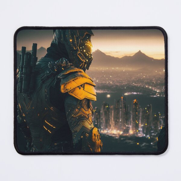 Item preview, Cyberpunk Cyborg Guardian of the Night designed and sold by AICreateWorlds.