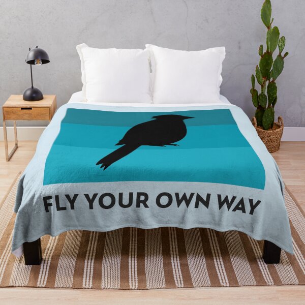 Item preview, Fly Your Own Way Bird Design, Small Parrot, Inspirational quote, Bird lover designed and sold by TatianaLG.
