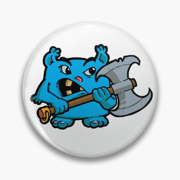 Item preview, Little blue monster with a hatchet designed and sold by Guillaume Desbiolles.