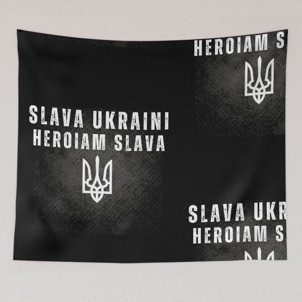 Item preview, Slava Ukraini Heroiam Slava Grunge Text Political Design designed and sold by EarthArtDesigns.