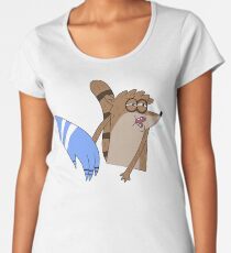 Mordecai Slapping Rigby - Funny A Regular Show Meme Women's Premium T-Shirt