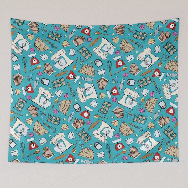 Item preview, I Love Baking // Teal designed and sold by The Wellington Boot.