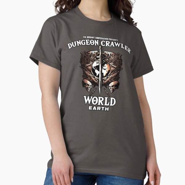Vista previa del artículo con la obra «Dungeon World Earth (Para camisas ligeras)», diseñado y vendido por Lost In Shirts.