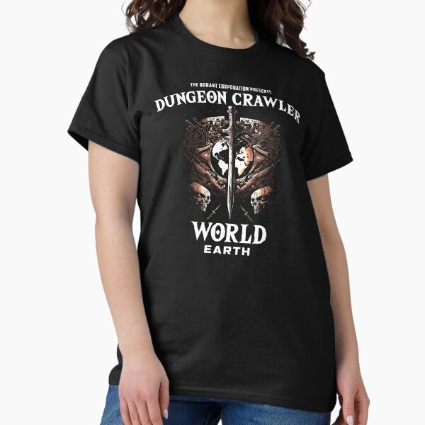 Item preview, Dungeon World Earth (For Black Shirts) designed and sold by Lost In Shirts.