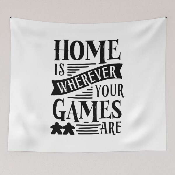 Item preview, Home is Wherever Your Games Are - Meeple Board Game Family and Couple Gift designed and sold by BeamGeeks.