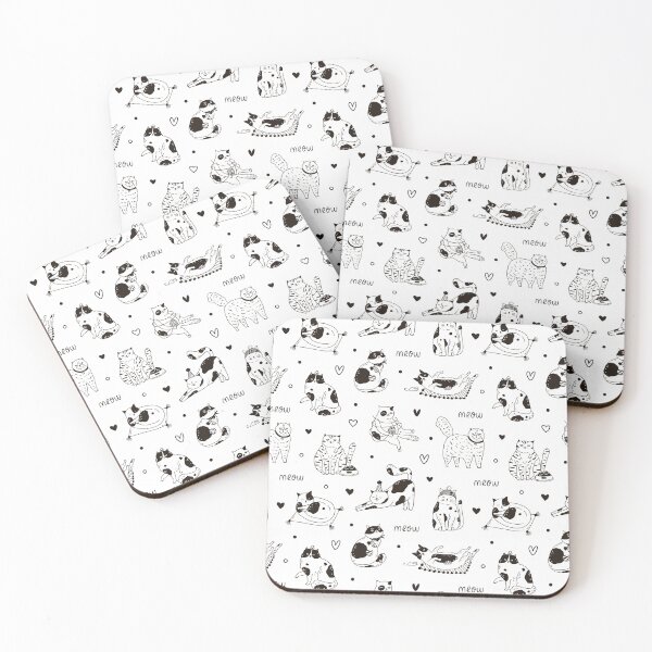 Item preview, Cute Cat Pattern  designed and sold by YourPrettyHome.