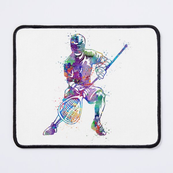Item preview, Boy Lacrosse Player Watercolor Silhouette designed and sold by LotusGifts.