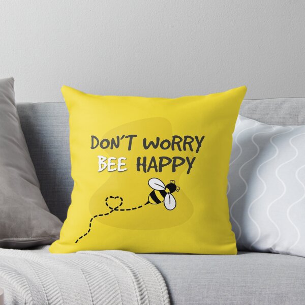 Item preview, Cute bee with don't worry bee happy quote phrase designed and sold by MrBoneDesign.