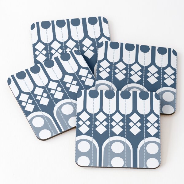 Item preview, Abstract Blue African Indigo Mud Cloth bogolan pattern Modern and Africa geometry Exotic pattern designed and sold by Gugurat.